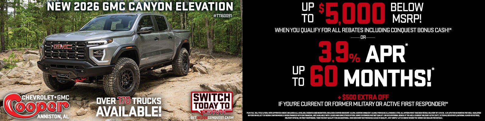 New 2026 GMC Canyon Elevation