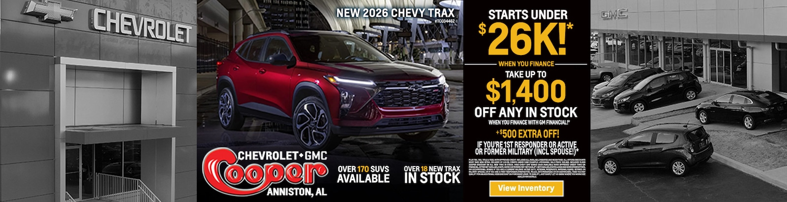 2026 CHEVY TRAX at Cooper Chevrolet GMC in Anniston AL