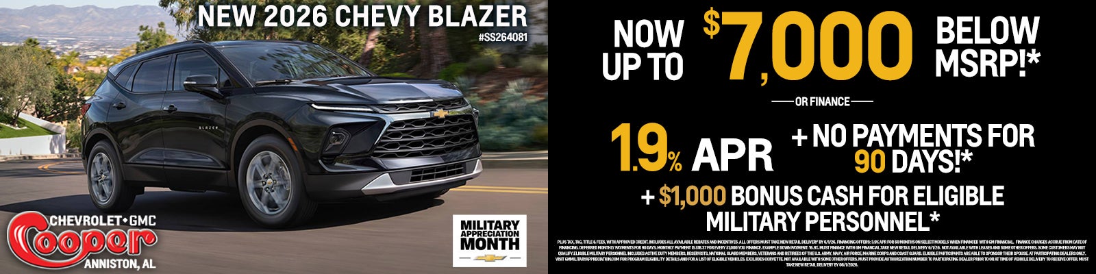 New 2026 Chevrolet Blazer