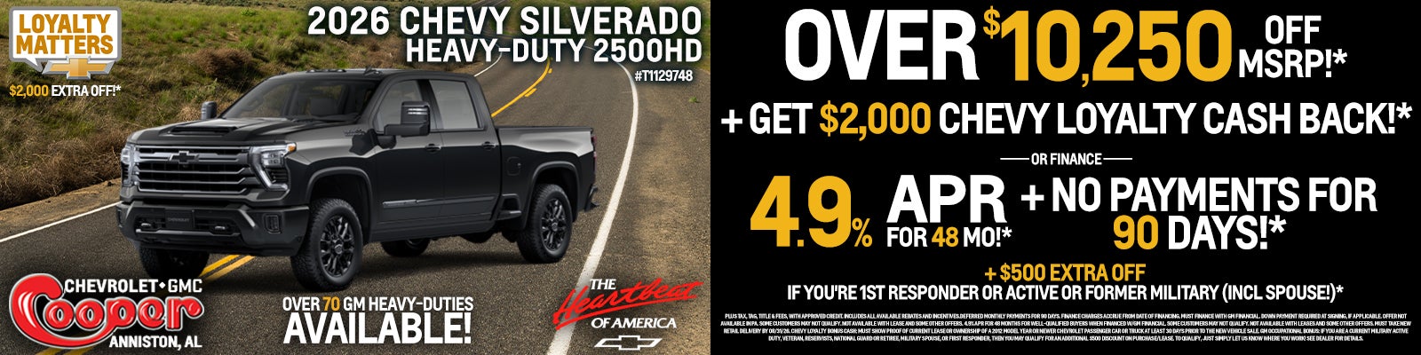 2026 CHEVY SILVERADO HEAVY-DUTY 2500HD