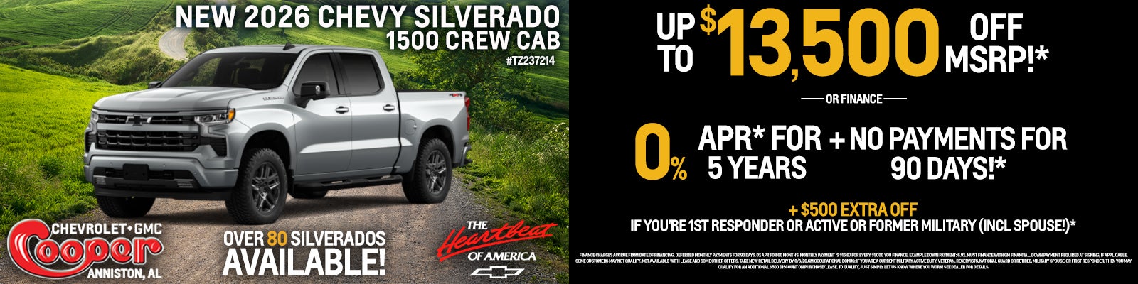 New 2026 Chevy Silverado 1500 Crew Cab
