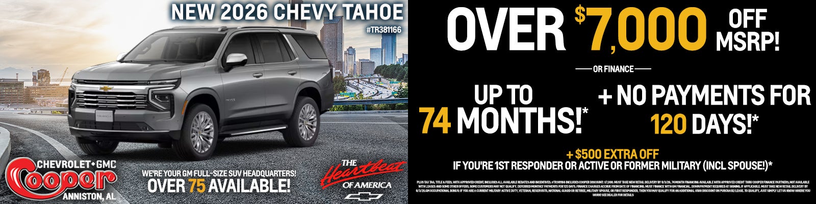 New 2026 Chevy Tahoe