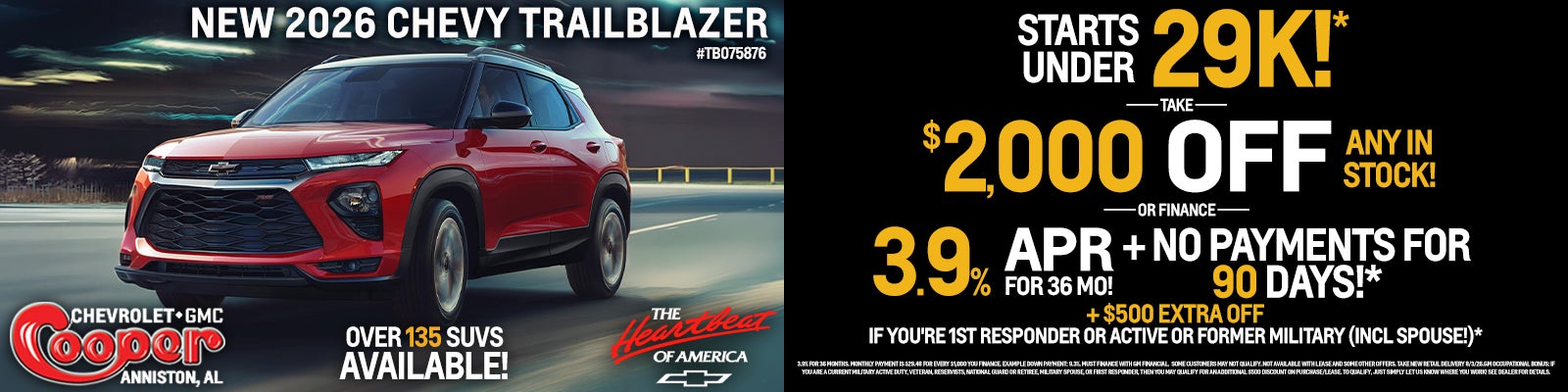 New 2026 Chevy Trailblazer